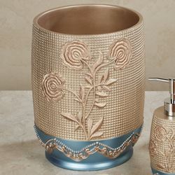 Ombre Rose Wastebasket Blue
