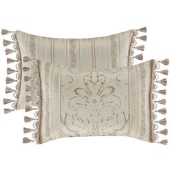 Trinity Reversible Tasseled Pillow Champagne Rectangle