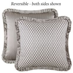 Luxembourg Reversible Flanged European Sham Silver