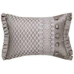 Luxembourg Reversible Flanged Rectangle Pillow Silver