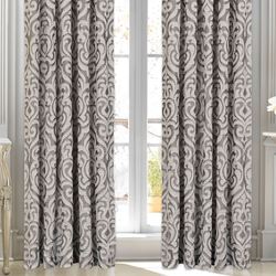 Luxembourg Wide Tailored Curtain Pair Silver 100 x 84