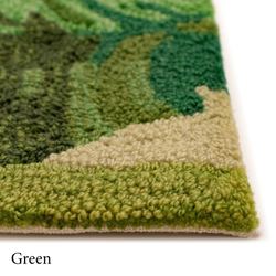 Capri Palm Leaf Rectangle Rug