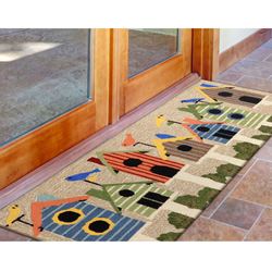 Birdhouses Rectangle Mat Multi Bright 60 x 24