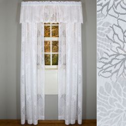 Chrysanthemum Lace Window Treatment Set