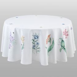 Butterfly Meadow Garden Round Tablecloth Multi Pastel 70 Round