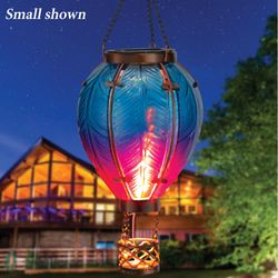 Small Hot Air Balloon Solar Lantern Multi Jewel