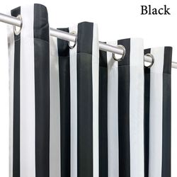 Bayport Stripe Semi Sheer Wide Curtain Pair