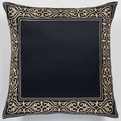Kensington European Pillow with Sham Black