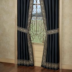 Kensington Tailored Curtain Pair Black