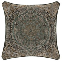 Dorset Jacquard Piped Pillow Teal 20 Square