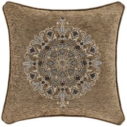 Dorset Embroidered Piped Pillow Almond 18 Square