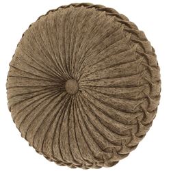 Dorset Pleated Tufted Pillow Almond Round