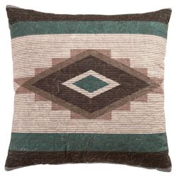 Sierra Vista Quilted Tailored Pillow Multi Warm 18 Square