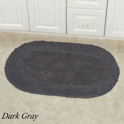 Double Ruffle Oval Accent Bath Rug