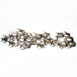 Lookdown School of Fish Extra Large Wall Sculpture Silver