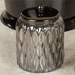 Glacier II Covered Jar Black