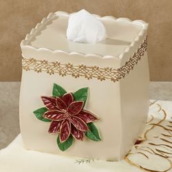 Poinsettia Grace Tissue Cover Light Cream