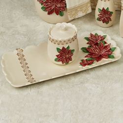Poinsettia Grace Tray Only Light Cream