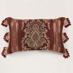 Ravenna Bead Trim Pillow Multi Warm Rectangle