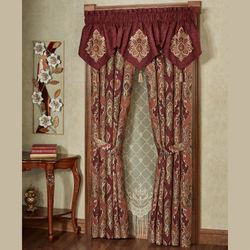 Ravenna Embroidered Ascot Valance Multi Warm 40 x 21