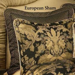 Lismore Tailored Sham Black European