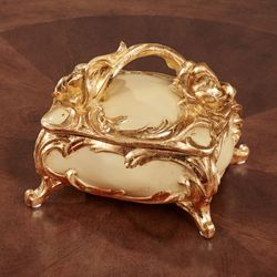 Eliza Rose Covered Box Ivory/Gold
