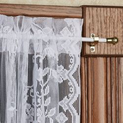 Cafe Curtain Rod White