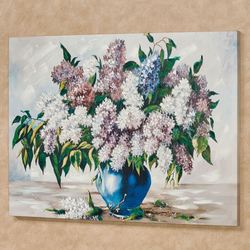 Lilac Splendor Floral Canvas Wall Art Multi Pastel