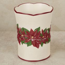 Poinsettia Charm Wastebasket Champagne