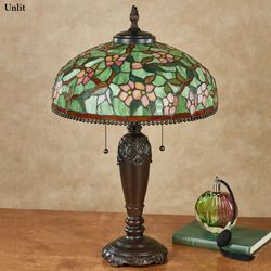 Amara Stained Glass Table Lamp Multi Pastel Each with LED Bulbs