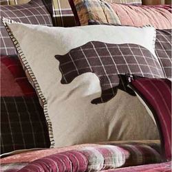 Wyatt Bear Pillow Multi Earth 18 Square