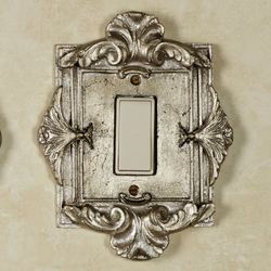 Florentine Single Dimmer Rocker Switch Silver Shimmer