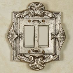Florentine Double Dimmer Rocker Switch Silver Shimmer