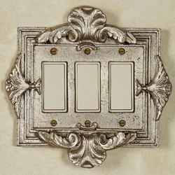 Florentine Triple Dimmer Rocker Switch Silver Shimmer