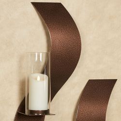 Rhythmic Wall Sconces Antique Copper Set of Two