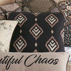 Lexington Embroidered Pillow Multi Warm 18 Square