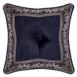 Middlebury Velveteen Tufted Pillow Indigo 18 Square