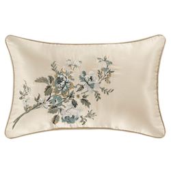 Jacqueline Embroidered Pillow Beige Rectangle
