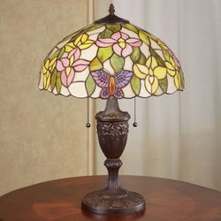 Valerie Stained Glass Table Lamp Multi Pastel