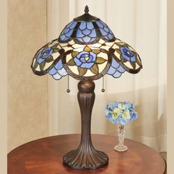 Odelia Stained Glass Table Lamp Blue