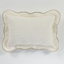 Vienna Flanged Rectangle Pillow Light Cream