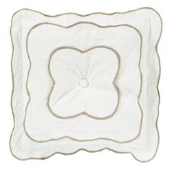 Vienna Tufted Pillow White 16 Square