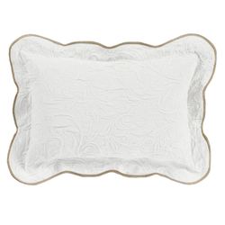 Vienna Flanged Rectangle Pillow White