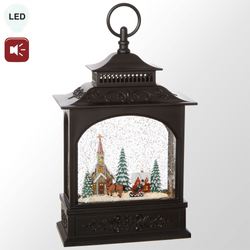 Sleigh Ride Musical LED Swirl Lantern Black