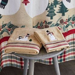 Rustic Snowman Bath Towel Set Multi Warm Bath Two Hand