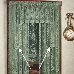 Fiona II Lace Long Swag Valance Pair 90 x 63