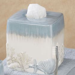 Abstract Coastal Tissue Cover Blue