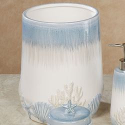 Abstract Coastal Wastebasket Blue