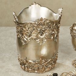 Victoria Rose Wastebasket Satin Gold
