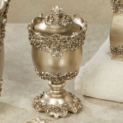 Victoria Rose Covered Jar Satin Gold